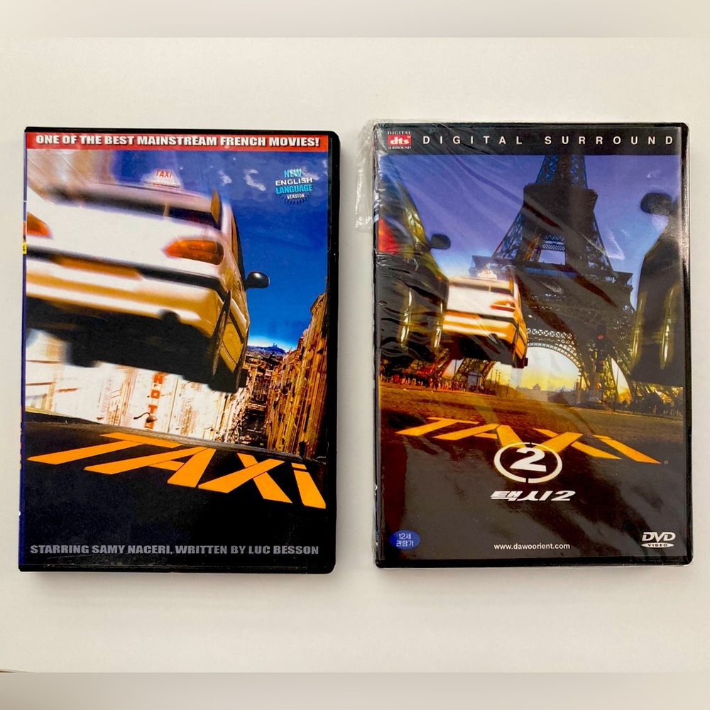 🎁 Taxi & Taxi 2 - French Movie 🎥 - Marseille Action Movie 🍿- DVD 📀- Vintage